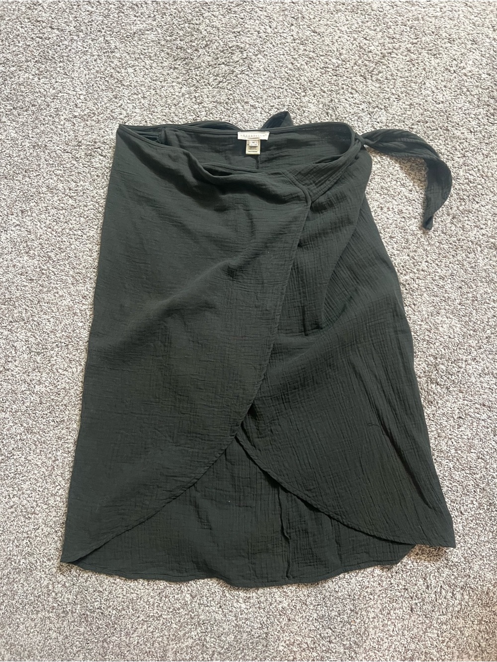 lovestitch Black Asymmetrical Wrap Skirt